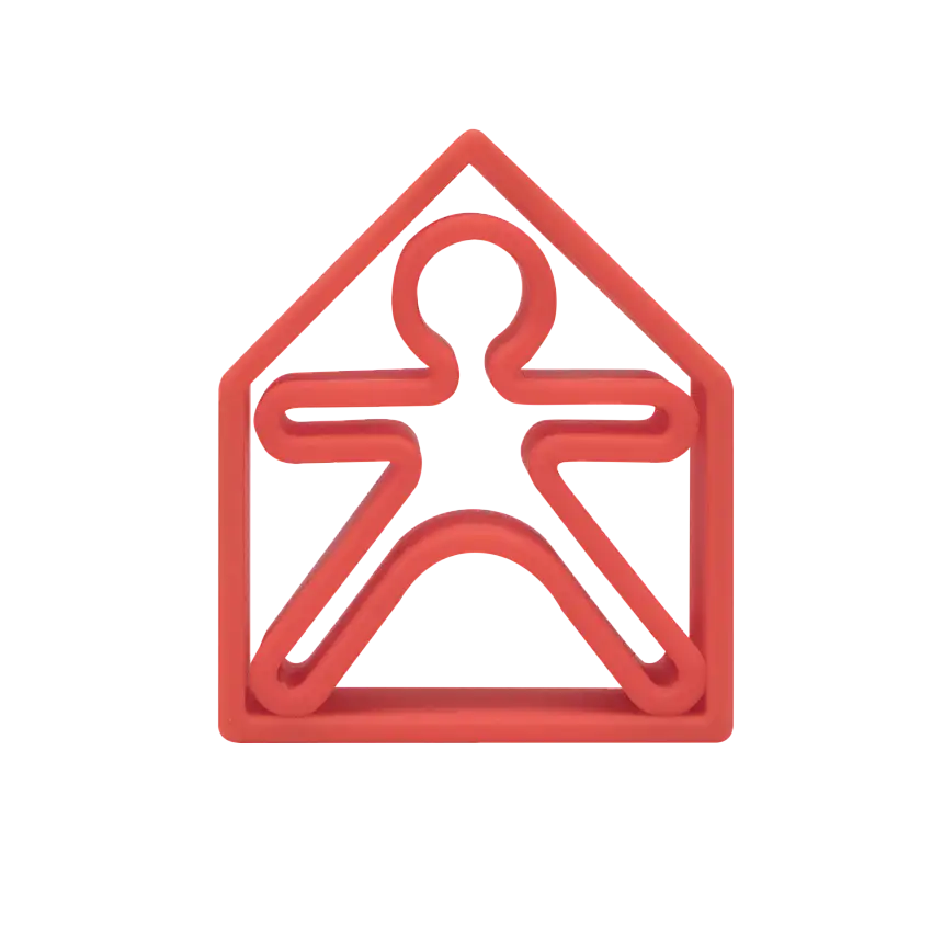 Neon Red Kid in House