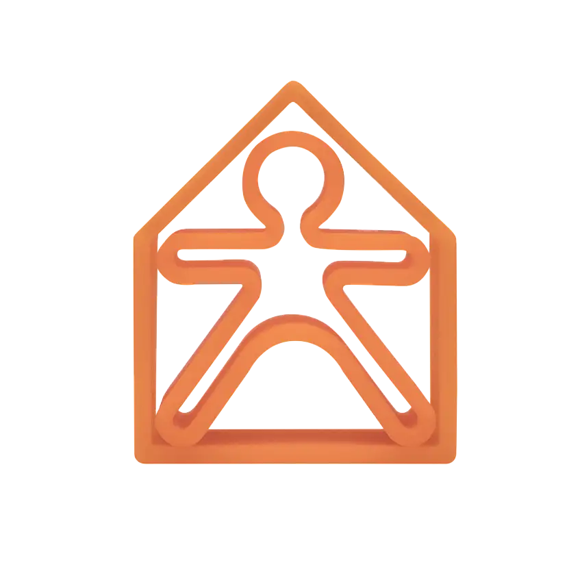 Neon Orange Kid in House