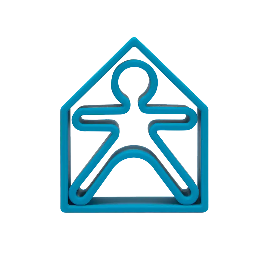 Neon Blue Kid in House