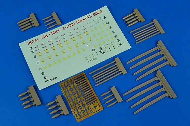 Aerobonus 480067 1/48 RAF 3 inch 60lb Rockets w/Photo-Etch