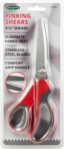 Sullivan's - Pinking Shears 9.5" - Scissors w/ Comfort Grip Handle (39990)