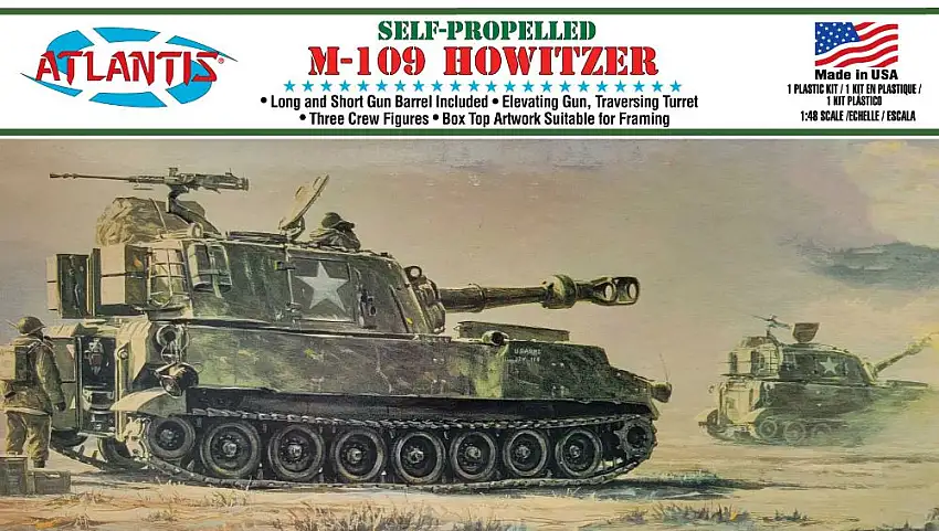 Atlantis Models 326 1/48 US Army M109 Self-Propelled Howitzer (formerly Aurora) (D)
