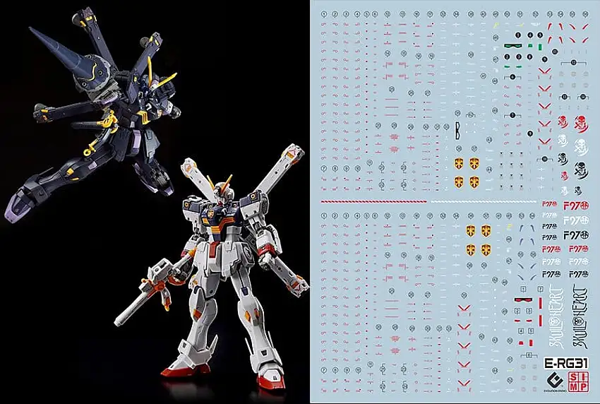 C27 RG Crossbone Gundam Water Slide Decal