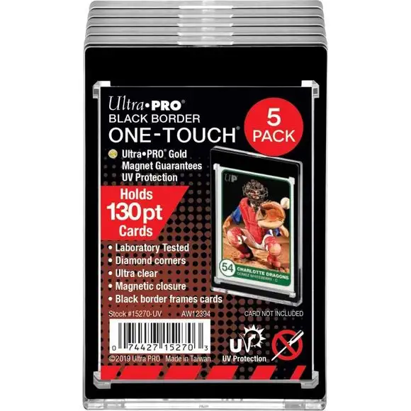 Ultra Pro One Touch 130 Point Black Border 5-pack