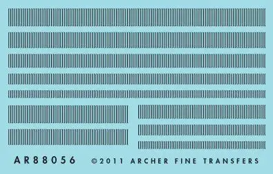 Archer Fine Transfers 88056 Surface Details: HO Louver Mix (3.8 linear inches 5 diff 96mm each)