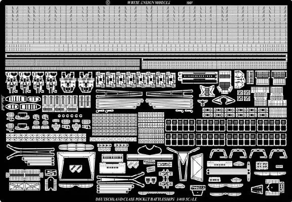 White Ensign Models 4008 1/400 German Pocket Detail Set