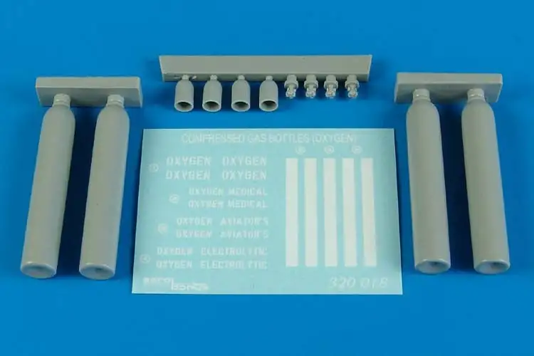 Aerobonus 320018 1/32 Compressed Oxygen Gas Bottles (D)