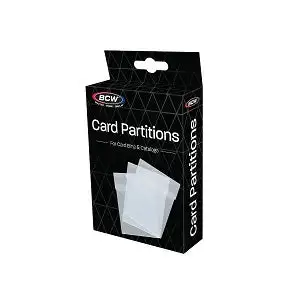 BCW COLLECTIBLE CARD BIN PARTITIONS - CLEAR 12 EACH/PACK