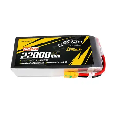 TATTU Semi-solid 22000mAh-5C-22.2V 6S1P XT90S-F G-Tech Lipo Battery