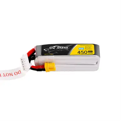 Tattu 450mAh 4S 95C 15.2V HV Lipo Battery Pack with XT30 Plug - Long Size