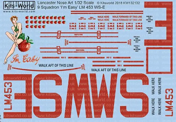 Warbird Decals 132132 1/32 Avro Lancaster B Mk I I'm Easy 9th Sq. RAF for HKM