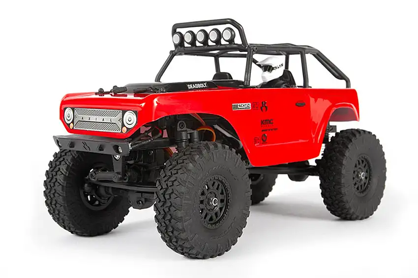 1/24 SCX24 Deadbolt 4WD Rock Crawler Brushed RTR, Red