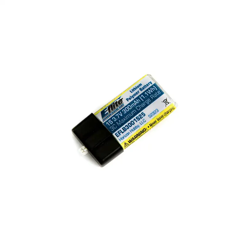 E-Flite 300mAh 1S 3.7v 25C LiPo Battery (Ultra Micro)