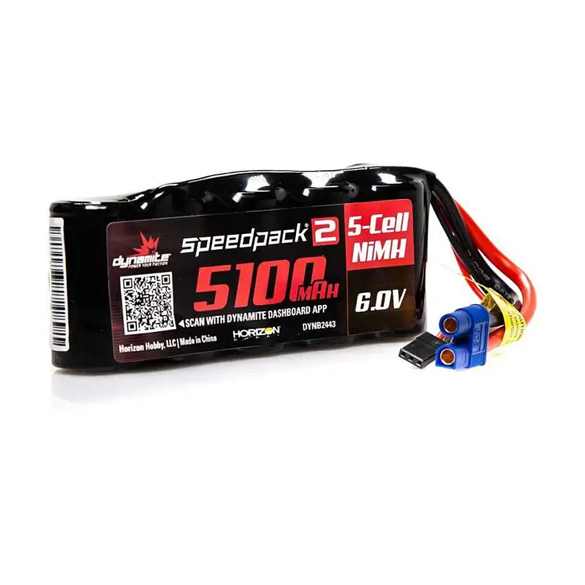 Dynamite Speedpack2 6V 5100mAh 5C NiMH Flat Receiver Pack
