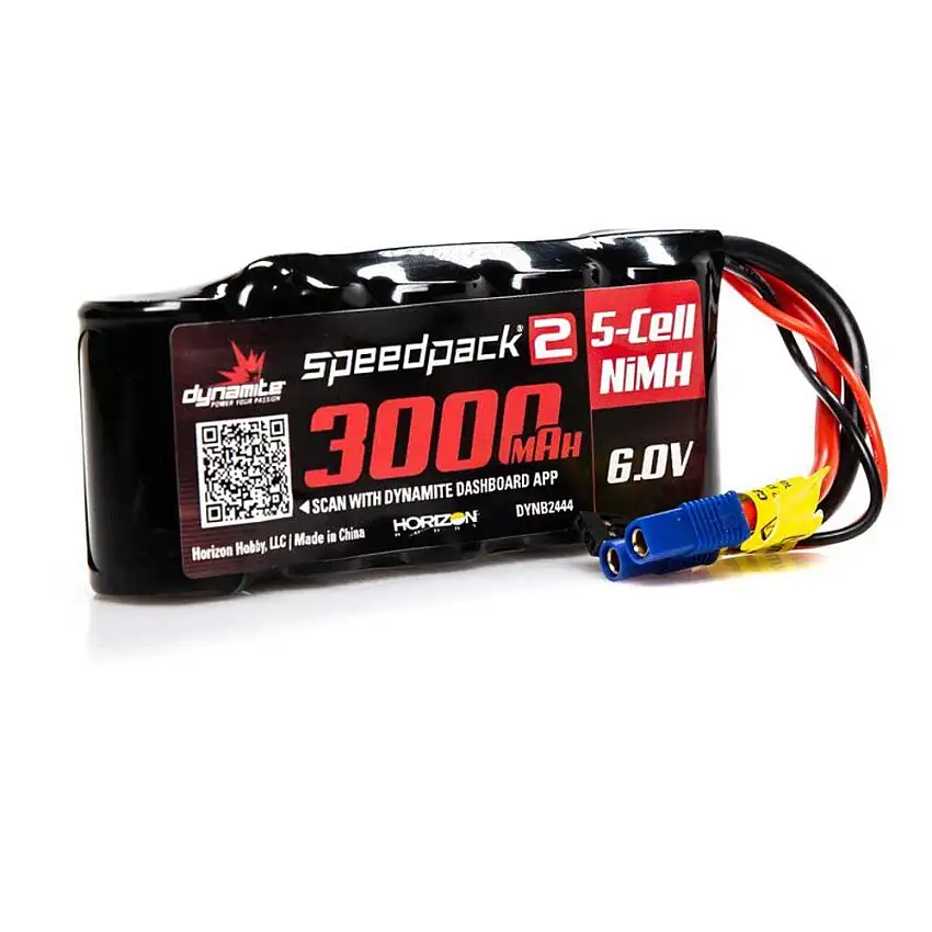 Dynamite Speedpack2 6V 3000mAh 5 Cell Flat NiMH Receiver JST