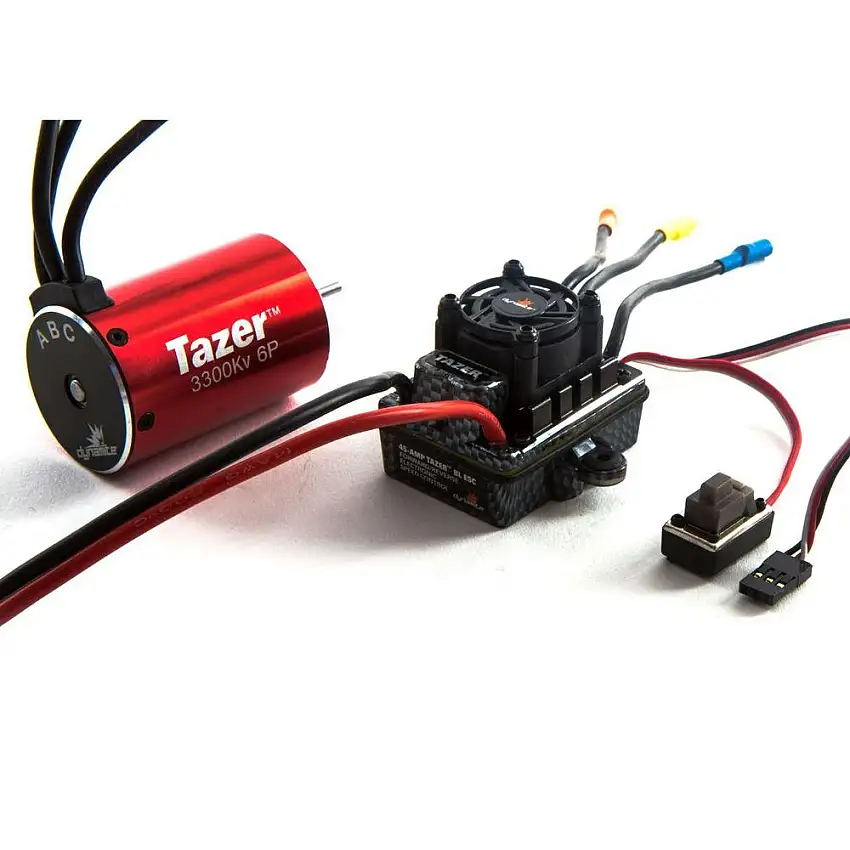 Tazer 6-Pole Waterproof ESC/BL Motor Combo, 3300Kv: 3.5mm Bullet, EC3