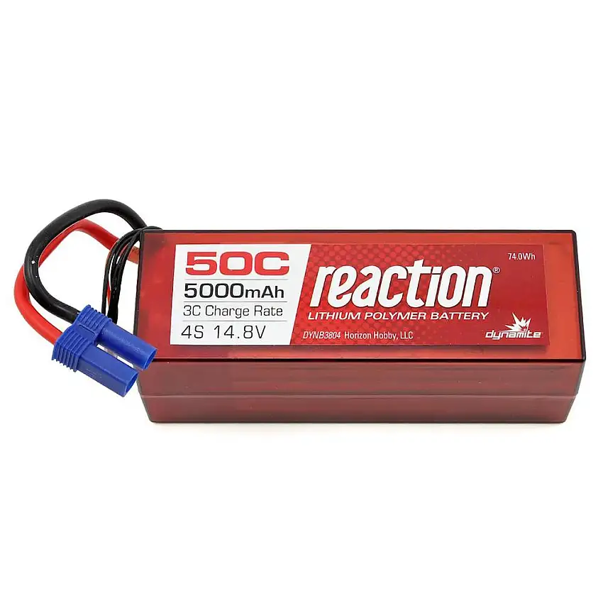 Dynamite Reaction 4S 50C Hard Case LiPo Battery w/EC5 (14.8V/5000mAh)