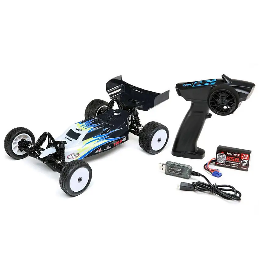 Losi 1/16 Mini-B Brushed RTR 2WD Buggy (Black/White)