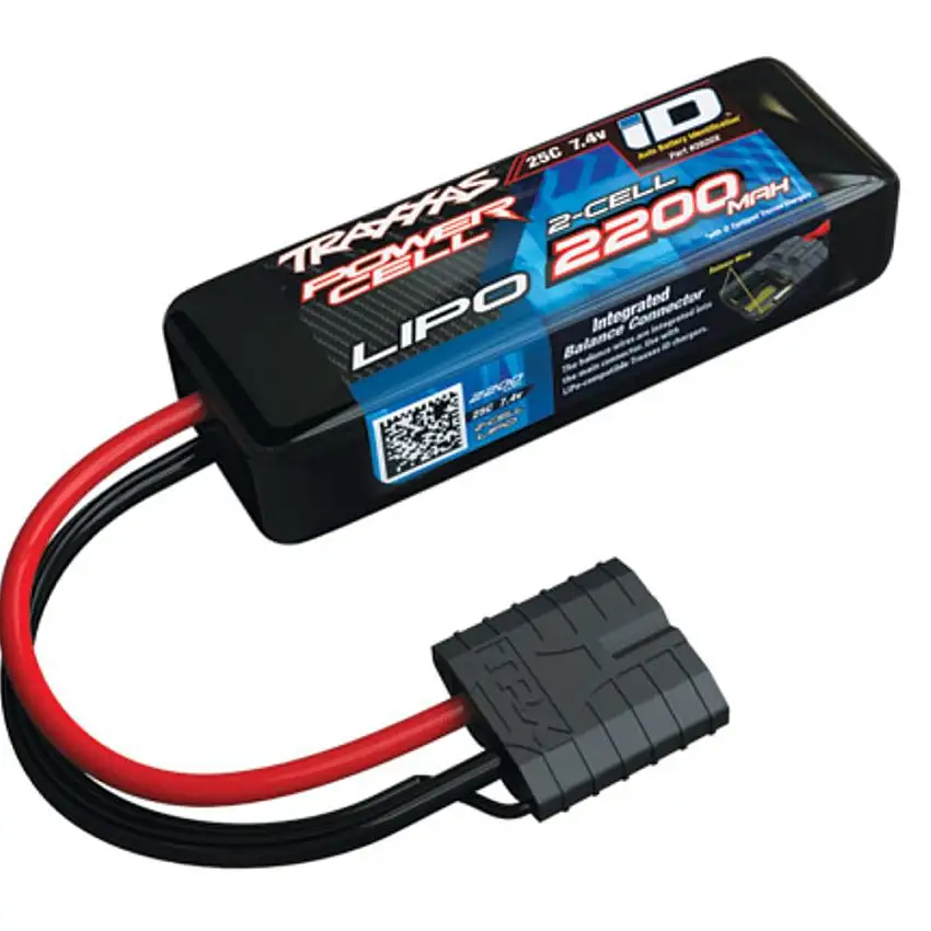 Battery - 7.4V 2200mAh Traxxas 2S 25C 2-Cell Lipo - TRA 1/16 Model