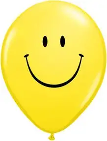 11" Latex Balloon Smile Face (10 Pack)