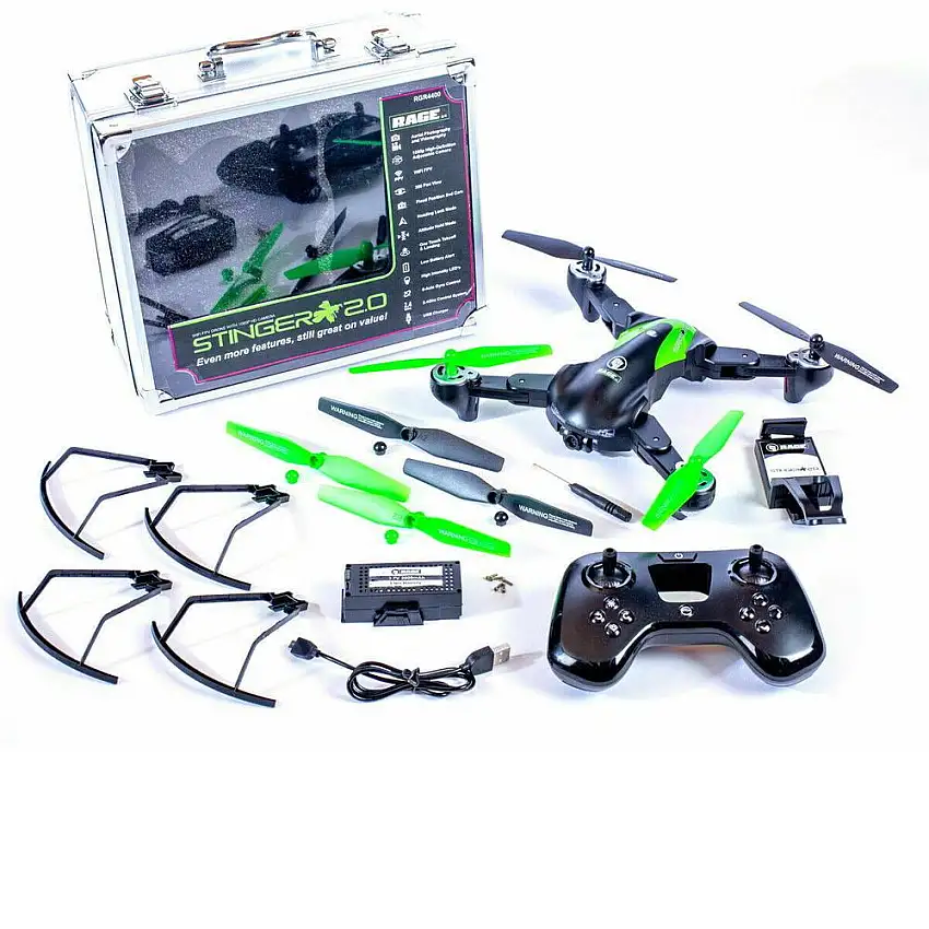 Rage R/C Stinger 2.0 Wi-Fi FPV Ready-To-Fly Camera Drone