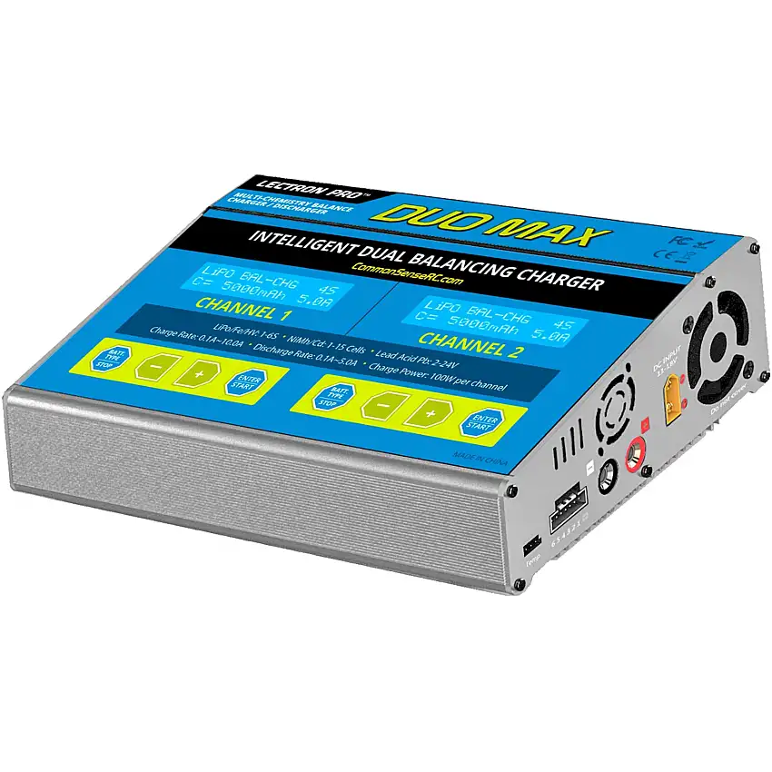 DUO MAX - 200W 10A Two-Port Multi-Chemistry Balancing Charger (LiPo/LiFe/LiHV/NiMH)