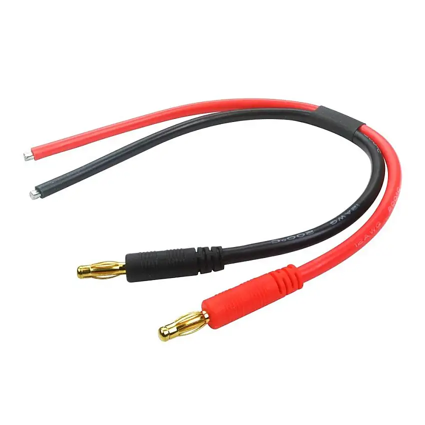 Banana Plugs Charging Adapter with Bare Leads