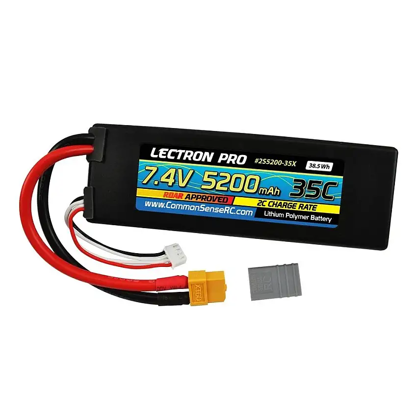 Battery - 7.4V 5200mAh 35C Lipo w/XT60 Connector w/CSRC adapter