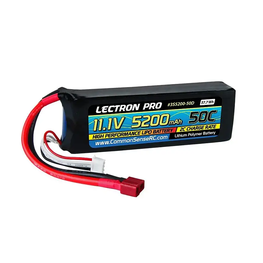 Battery - 11.1V 5200mAh 50C Lipo with Deans-Type Connector