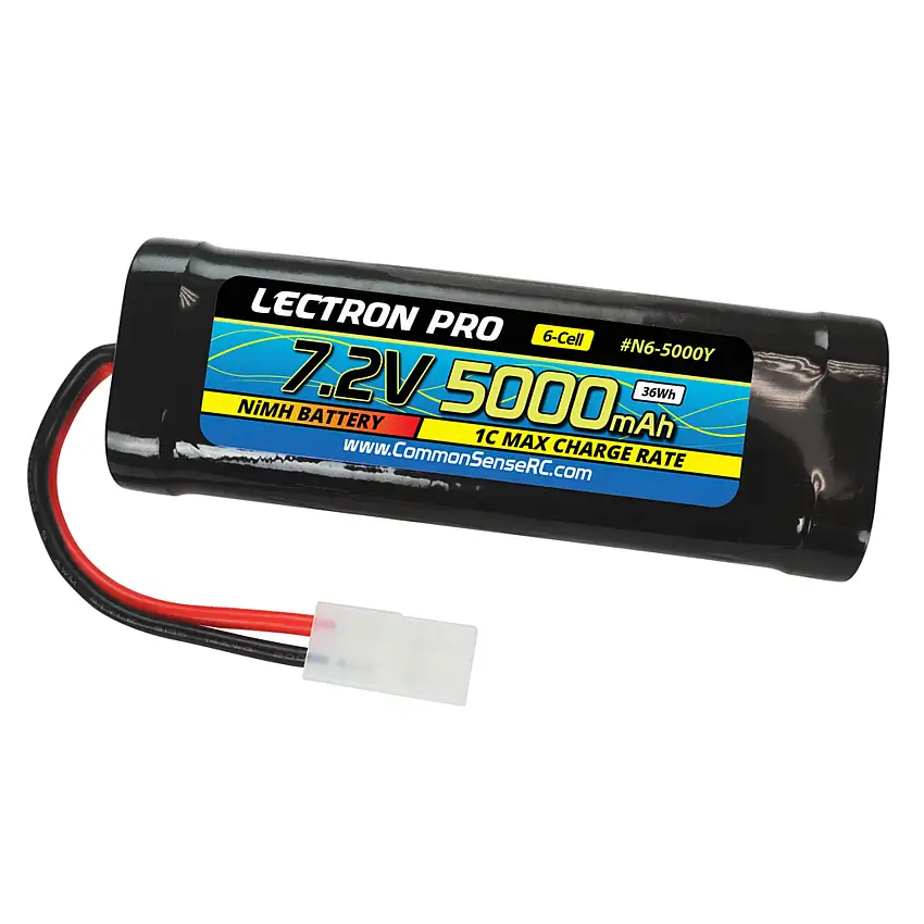 Lectron Pro NiMH 7.2v 6-Cell 5000mAh Flat Pack Battery w/ Tamiya Connector