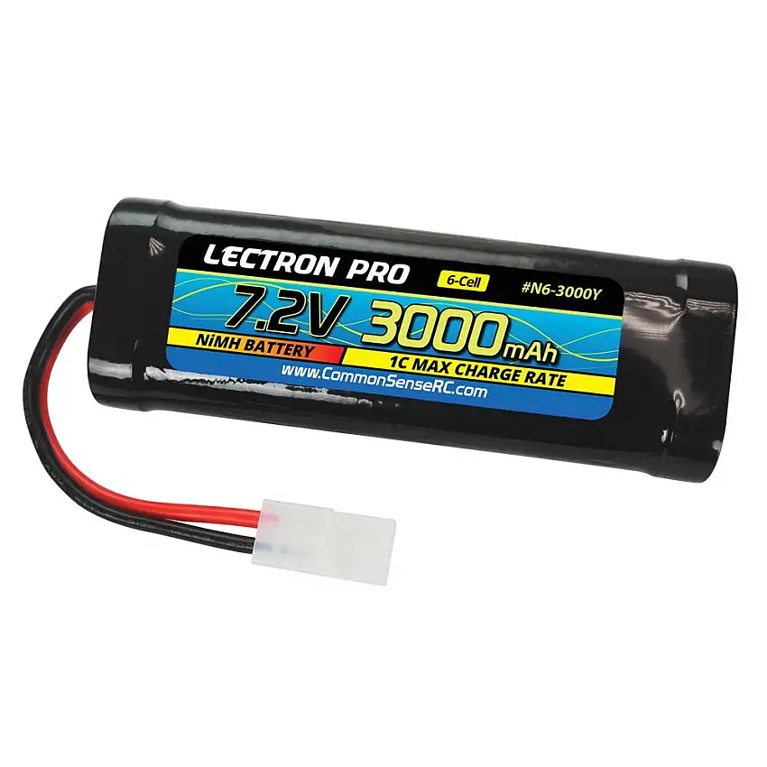 Battery - NiMH 7.2V (6-cell) 3000mAh Flat Pack with Tamiya Connector