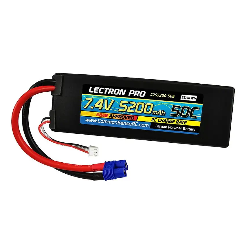 Battery - 7.4V 5200mAh 50C Lipo Battery with EC3 Connector