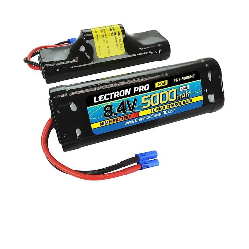 Battery - NiMH 8.4V 5000mAh Hump Pack w/EC3 Connector