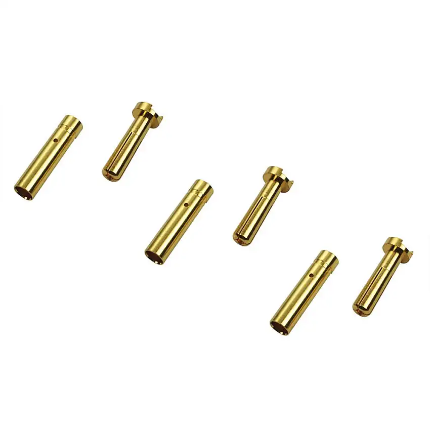 Common Sense RC Low Profile Bullet Connectors - 4mm 3 Male / 3 Female