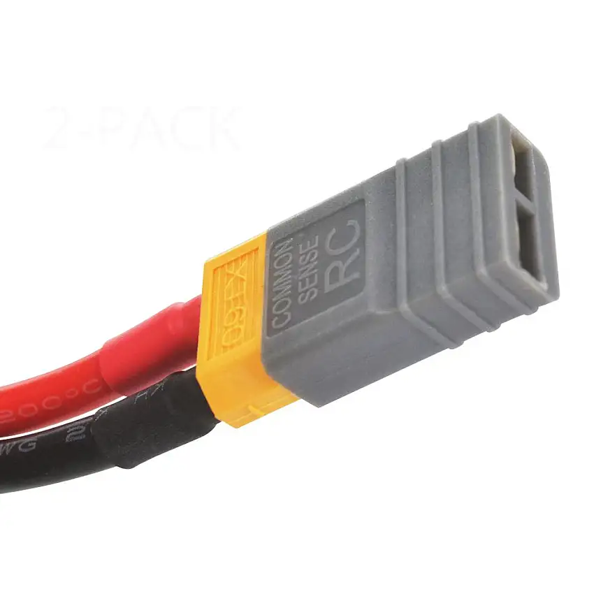 Common Sense Gray Adapter for XT60 to RC Vehicles (2 pk)