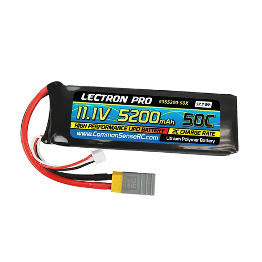 Battery - 11.1V 5200mAh 50C Lipo Battery with XT60 Connector