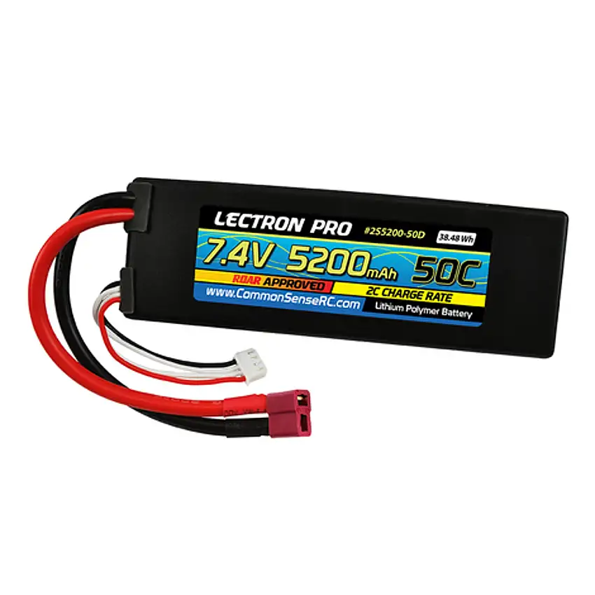 Battery - 7.4V 5200mAh 50C Lipo Battery with Deans-Type Connector