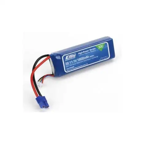 1800mAh 3S 11.1V 30C LiPo,13AWG EC3