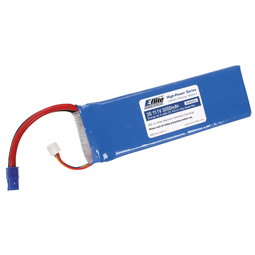 E-Flite 11.1v 3200mAh 3S 20C Lipo Battery (EC3)