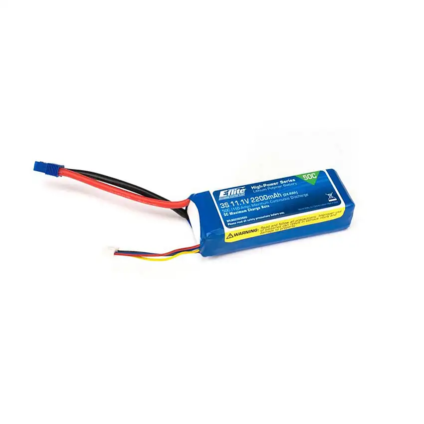 E-Flite 11.1v 2200mAh 3S 50C LiPo Battery (EC3)