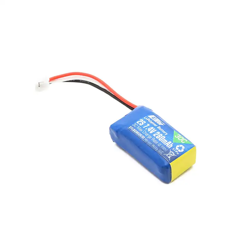 E-Flite 7.4v 280mAh 2S 30C LiPo Battery (PH)