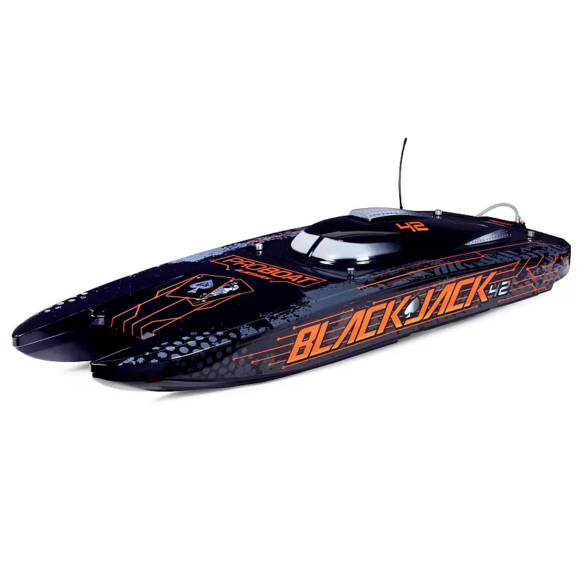Pro Boat Blackjack 42in 8S Brushless Catamaran RTR RC Boat (Black and Orange)