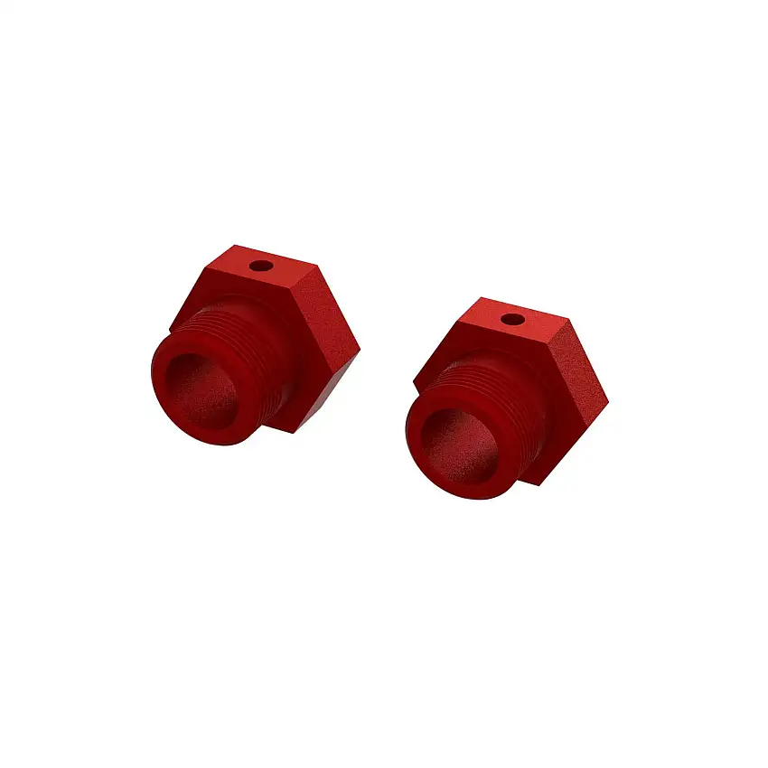 ARRMA Aluminum Wheel Hex 24mm (Red, 2 ct)
