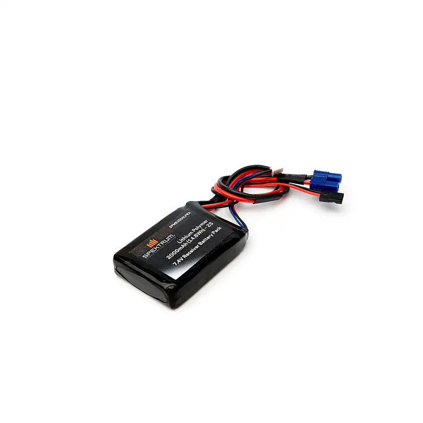 Spektrum 7.4v 2000mAh 2S LiPo Receiver Battery (Universal Receiver, EC3)