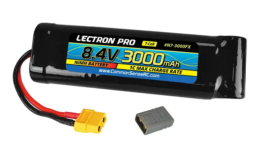 Common Sense Lectron Pro NiMH 8.4V 3000mAh Flat Pack w/ XT60 Connector, CSRC Adpater