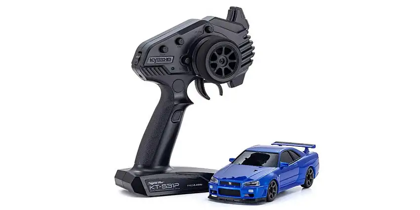 Kyosho MINI-Z AWD Nissan Skyline GT-R R34 R/C (Metallic Blue)