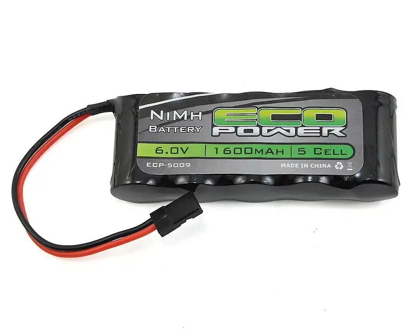 5-Cell NiMH 6v 1600mAh Stick Receiver Battery Pack