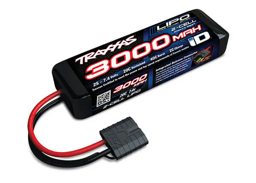 3000mAh 7.4v 2 Cell LiPo Battery