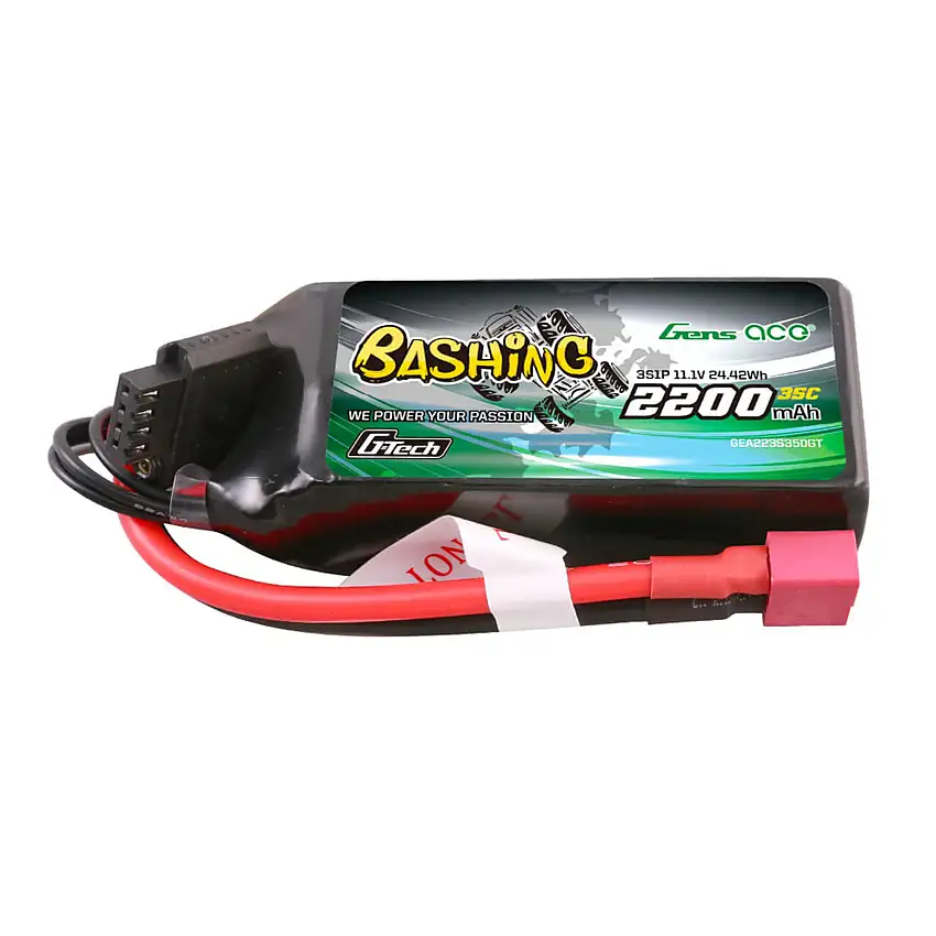 Bashing 2200mAh 11.1V 35C 3S1P G-tech LiPo Battery Pack w/ Deans Plug