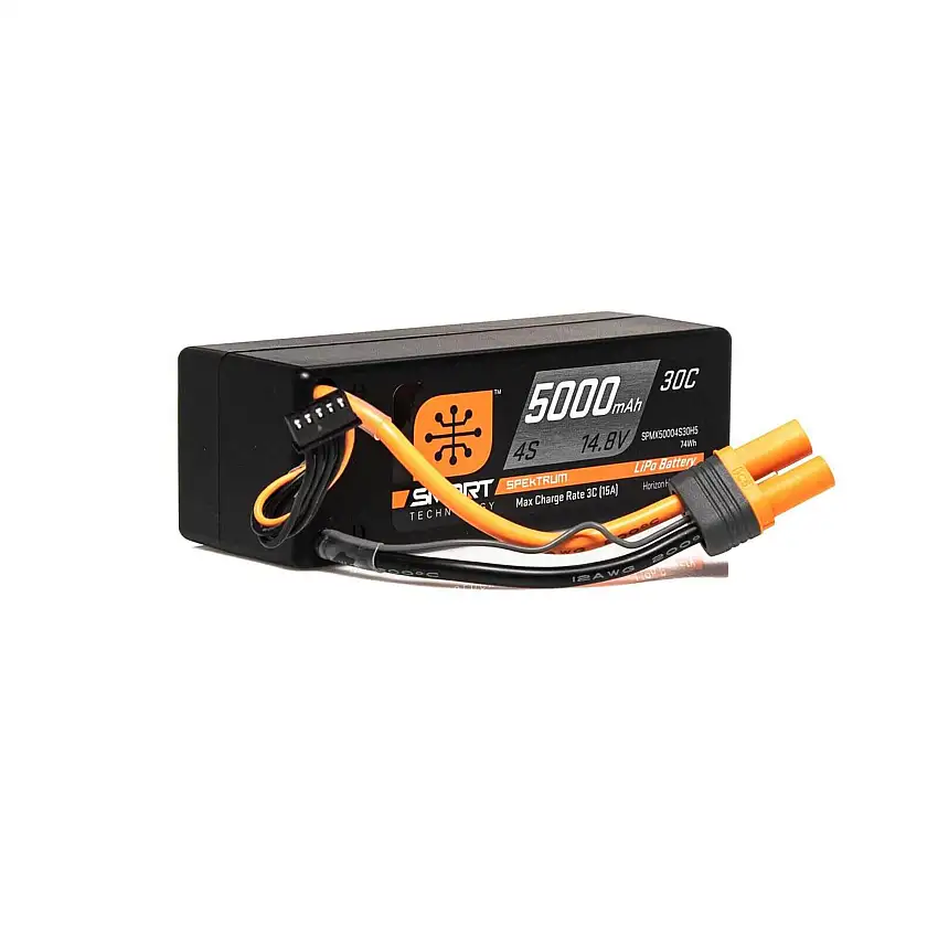 SMART 14.8v 5000mAh 4S 30C LiPo Hardcase Battery: IC5